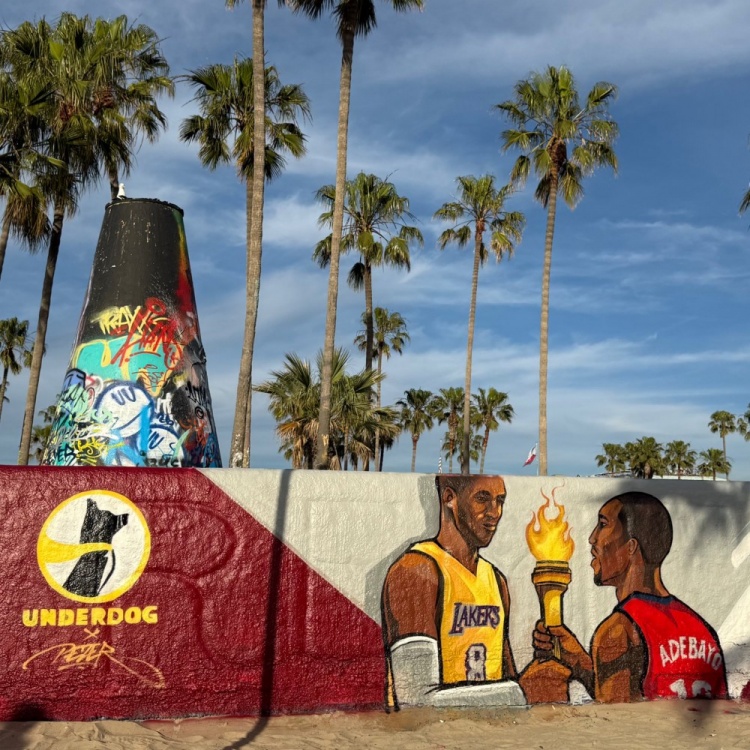 九游官网-81分先生和83分先生的传承？洛杉矶当地壁画致敬科比&amp;阿德巴约